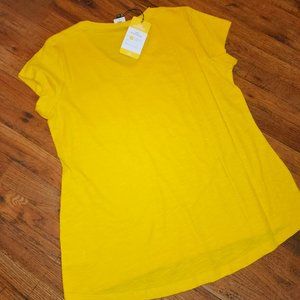 Cabi Yellow Fold pocket tee